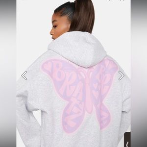 Bratz Printed Oversized Zip Through Hoodie